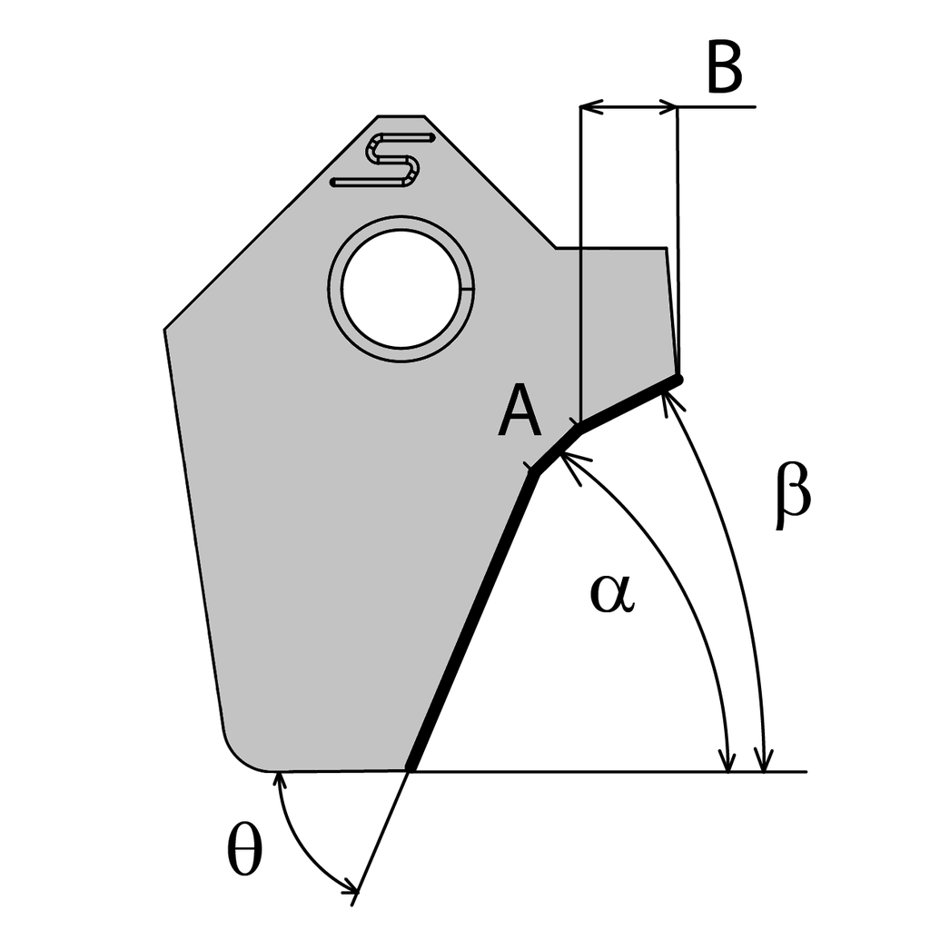 [038247] CUTTING BLADE 52.00°- 1.00 mm