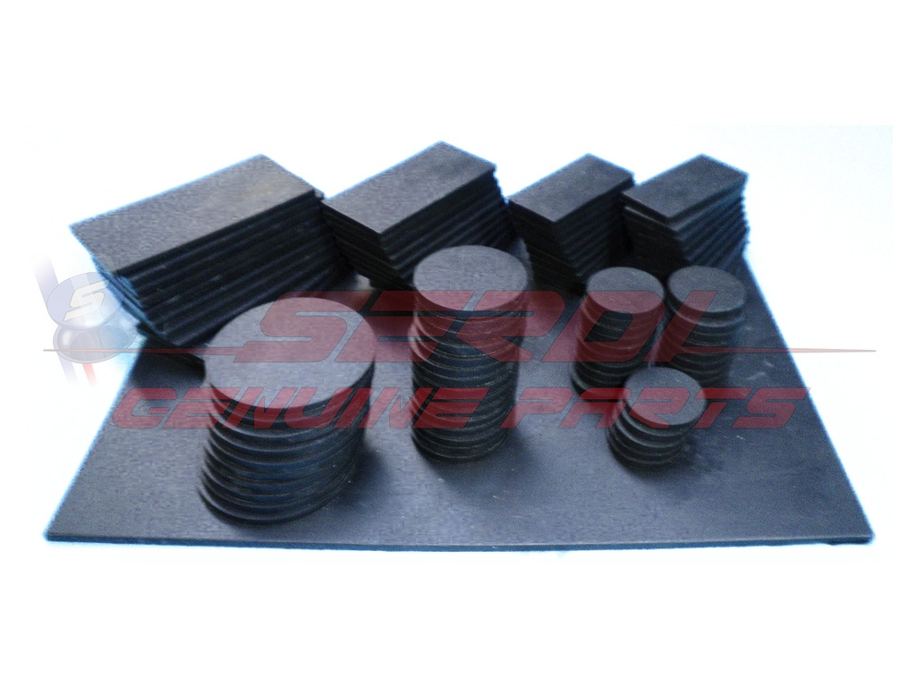 KIT OF RUBBER FLAT PADS THICK. 4 mm FOR SPT