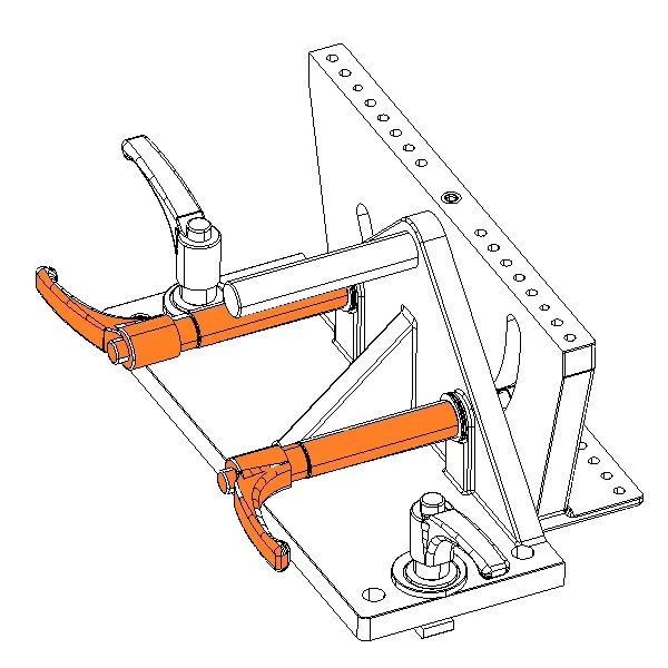 INDEXABLE HANDLE M12 WITH AXIS FOR TILTING FIXTURE