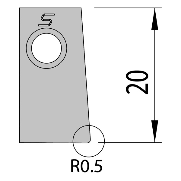 CUTTING BIT D2 R0.5 -10.50mm - CUT 8 DEGREES