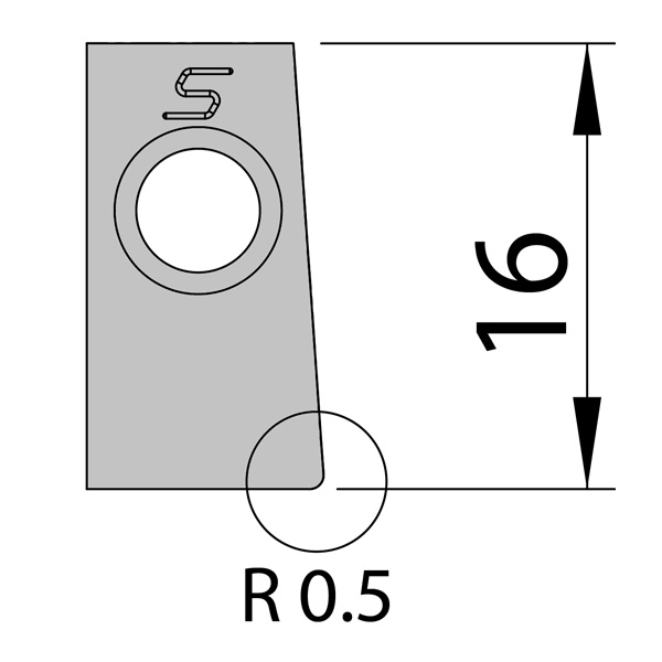 COUNTERBORING BIT D1 R0.5 - 8.50MM - CUT 0 DEGREES.