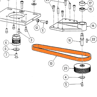 [502501] POLY-V BELT 10 TEETH  LENGTH. 864 mm  WIDTH. 23.4 mm