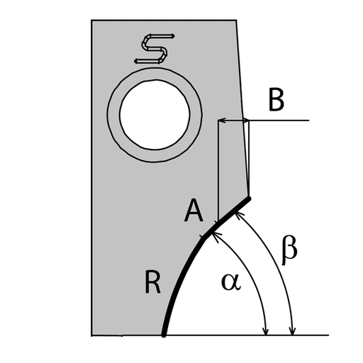 [930725] CUTTING BIT 45,00- 1,30